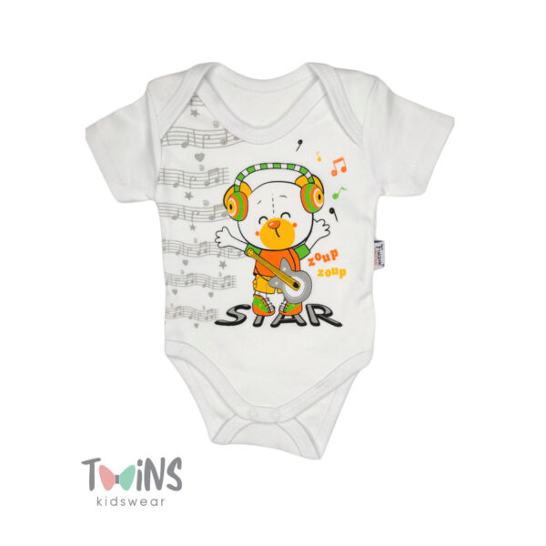 Κορμάκι κοντομάνικο με αρκουδάκι