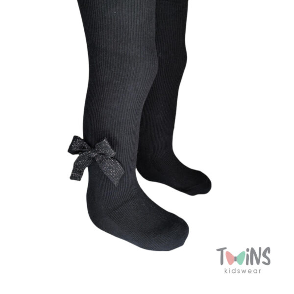 Καλσόν με φιογκάκια μαύρο