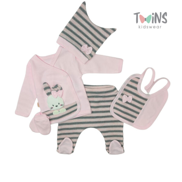 ΒΡΕΦΙΚΟ ΣΕΤ 5 ΤΕΜΑΧΙΩΝ ΚΟΥΝΕΛΑΚΙ ΡΟΖ