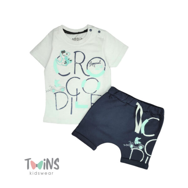 ΠΑΙΔΙΚΟ ΣΕΤ ΜΑΚΟ ΒΑΜΒΑΚΕΡΟ CROCODILE ΛΕΥΚΟ
